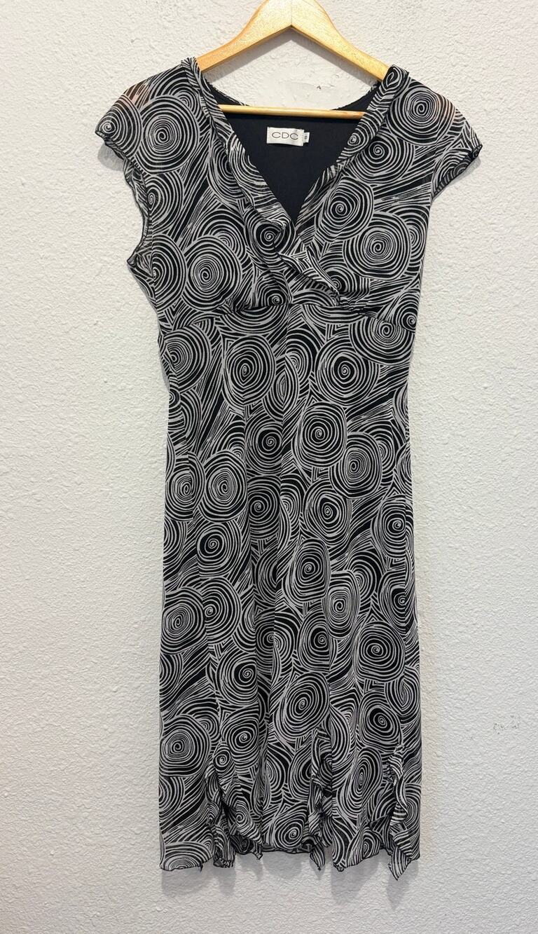 y2k mesh midi dress swirl whimsygoth retro funky boho going out ruffles